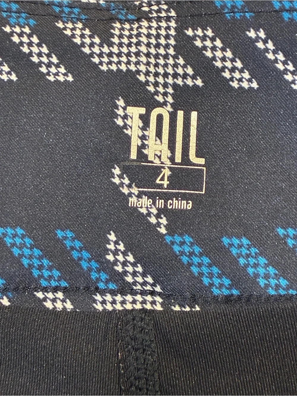 Tail Woman’s Plaid Navy & Blue Mini Skirt, Size: 4